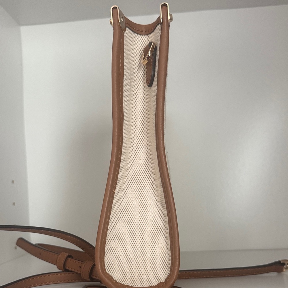 Michael Kors Jane Large Cotton Canvas Clutch Crossbody Bag EUC - Picture 4 of 11